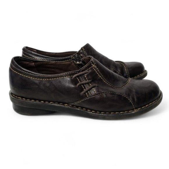 Clarks Bendables Slip On Loafers Women's Crinkle Leather Boho Lace Accents 6.5 - Picture 6 of 9